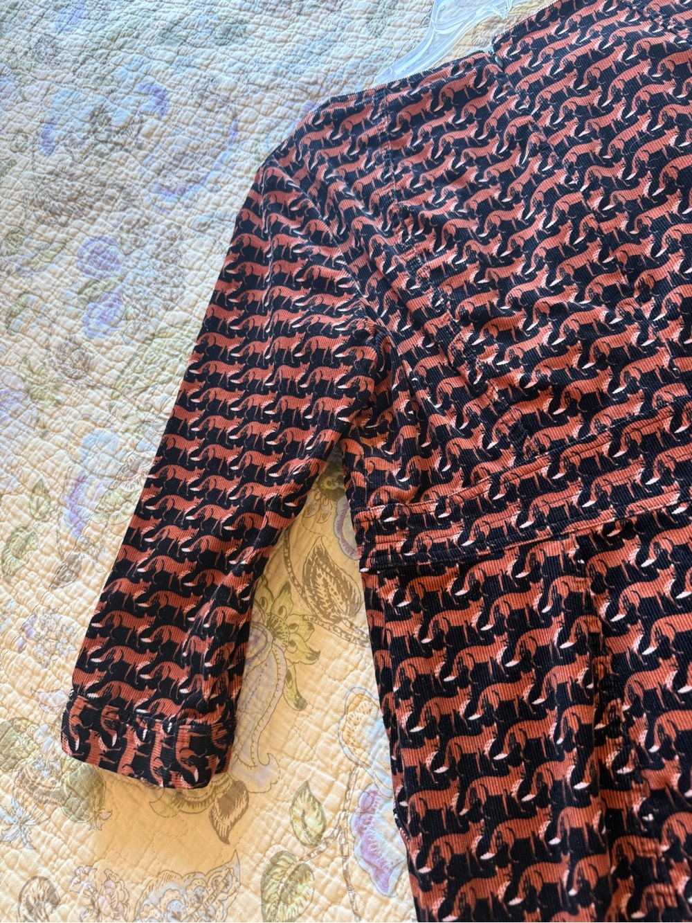 Boden corduroy fox print dress - Picture 12 of 14